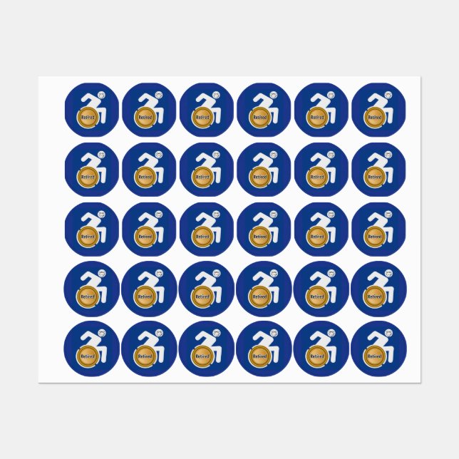 Étiquettes Retired Handicapped (Feuille)