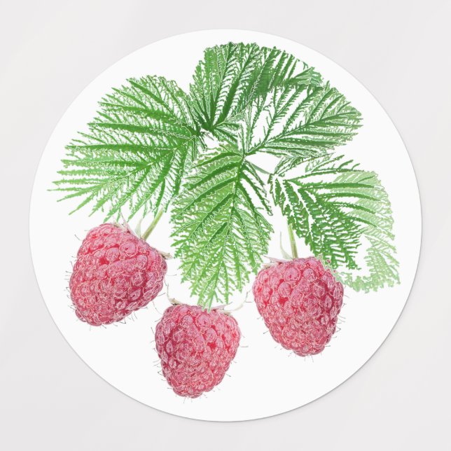 Étiquettes Ripe, baies, framboises (Design 1)