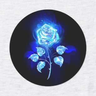 Étiquettes Rose bleu brûlant