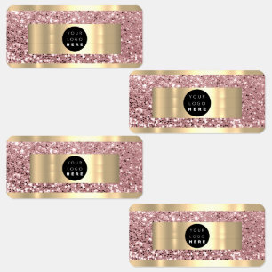 Étiquettes Rose de logo promotionnel en ligne