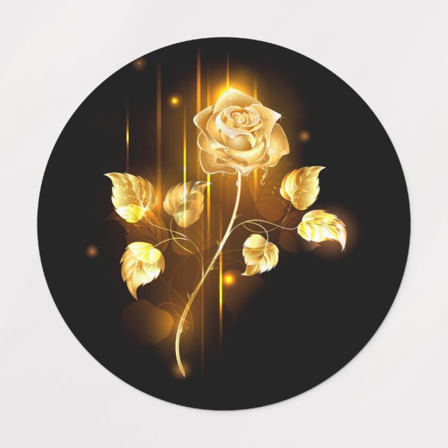 Étiquettes Rose d'or ( rose d'or ) (Design 1)