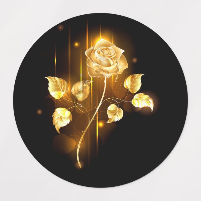 Étiquettes Rose d'or ( rose d'or ) (Design 1)