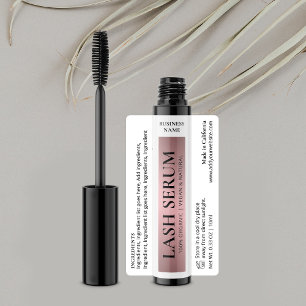 Étiquettes Rose Gold Elegant Lash Serum Mascara Tube Wrapper