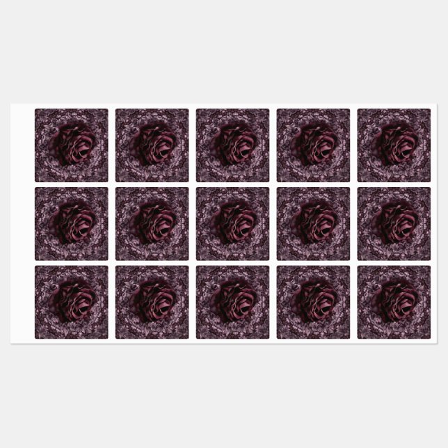 Étiquettes Rose Mandala (Feuille)