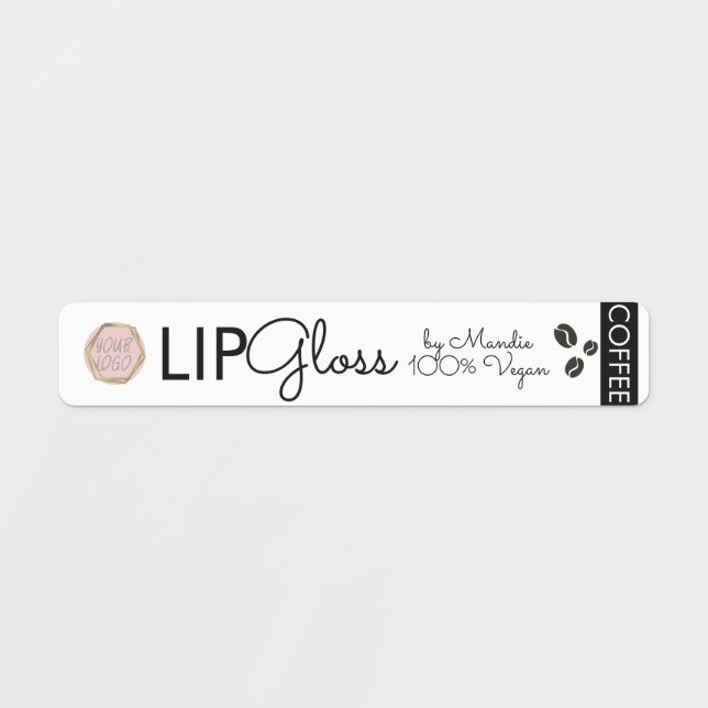 Étiquettes Rouge à Lèvres Moderne Emballage de Marque de Glos (Design 1)