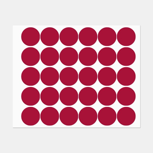 Étiquettes Rouge (couleur solide) (Feuille)