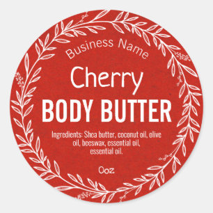 Étiquettes rouges foncées Cherry produit parfumé
