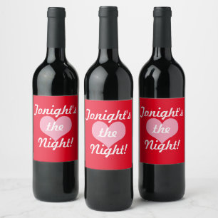Étiquettes rouges Romance drôles de vin de