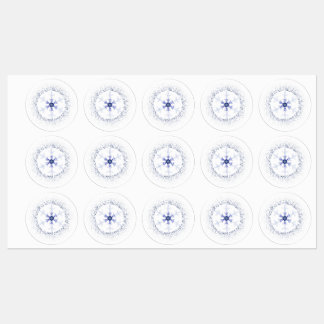 Étiquettes Round snowflake