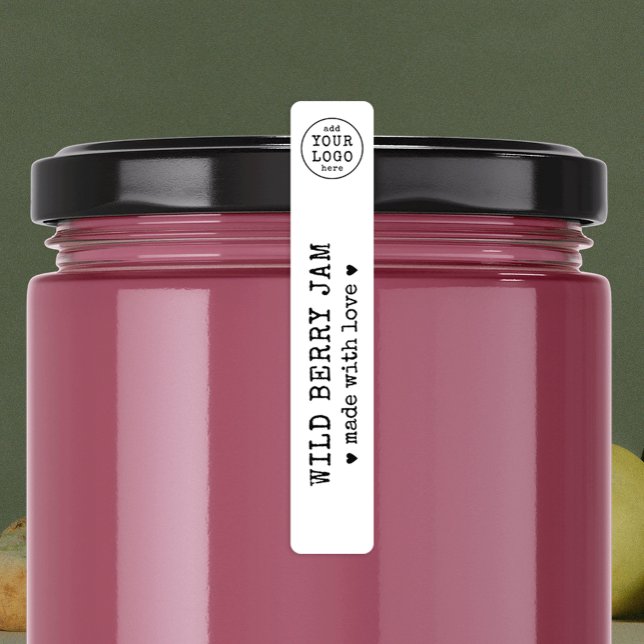 Étiquettes Rustique Vintage Logo simple Alimentation Jar Étiq (Minimalist rustic jar tamper proof stickers with your custom logo and text)