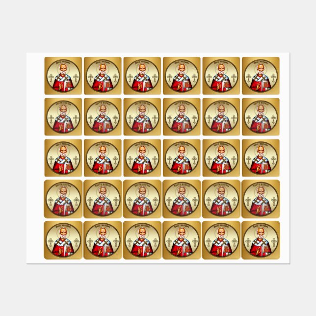 Étiquettes Saint Nicolas (Feuille)