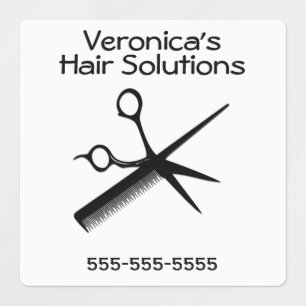 Étiquettes Salon d'affaires design de beauté