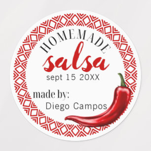 Étiquettes Salsa maison Hot Jalapeno Sauce mexicaine Canne