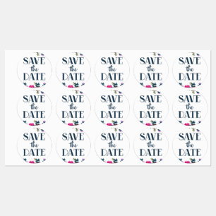 Étiquettes Sauvegarder la date voiture rouge vintage