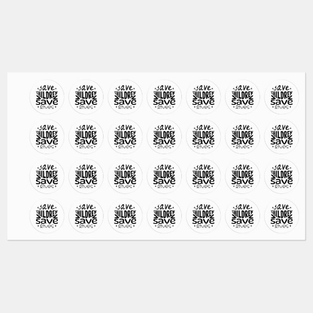 Étiquettes Sauver des vies aux enfants (Feuille)