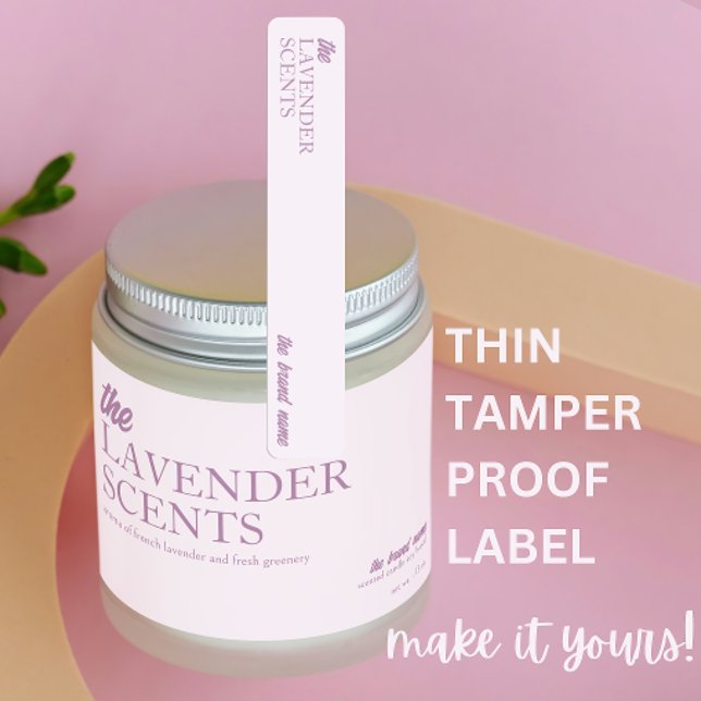 Étiquettes Sceau Tamper-Proof Lavender Mince Candle (Créateur téléchargé)