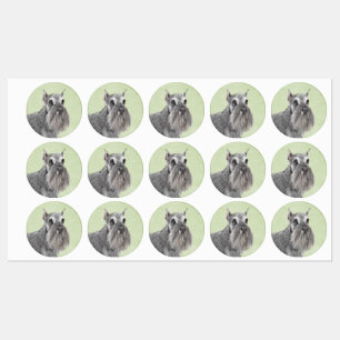 Étiquettes Schnauzer (Giant, Standard) Peinture - Chien Art