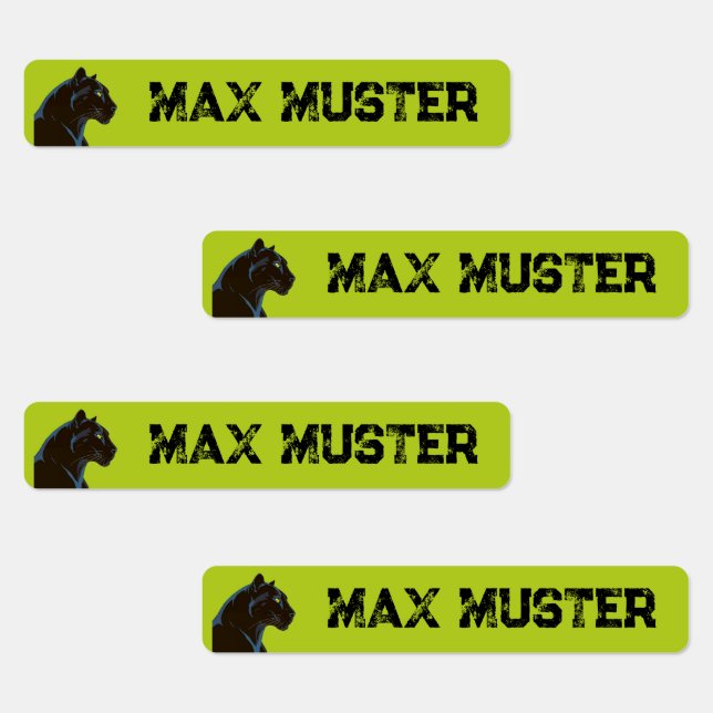 Étiquettes Schwarzer Panther - 96 schmale Kinderetiketten (Groupe)