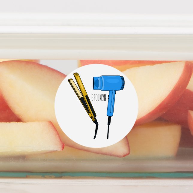 Étiquettes Sèche-cheveux & lisseuse-cheveux illustration (Apposé)