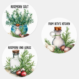 Étiquettes Sel et épices de romarin maison