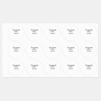 Étiquettes Simple minima félicitations ajouter nom date année