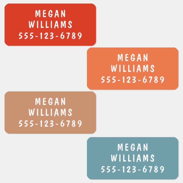 Étiquettes Simple Personnalisé Moderne Personnalisé Nom Vêtem (Groupe)