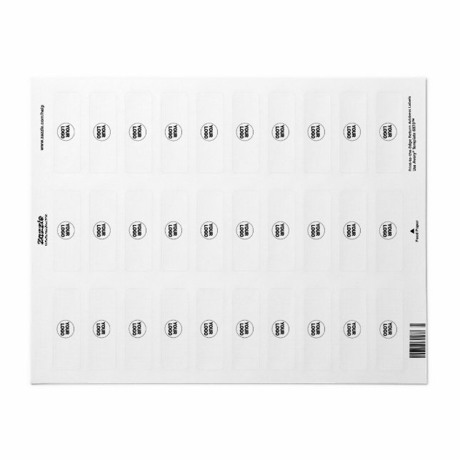 étiquettes simples ajouter vos détails de logo (Feuille entière)