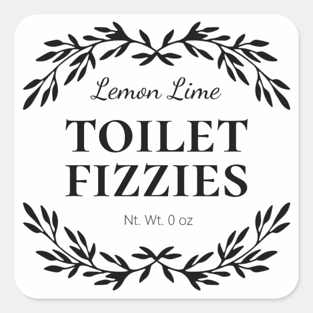 Étiquettes simples de nettoyage de toilettes blanc (Devant)