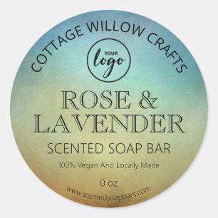 Étiquettes simples de savon Parfumé Ombre Bleu