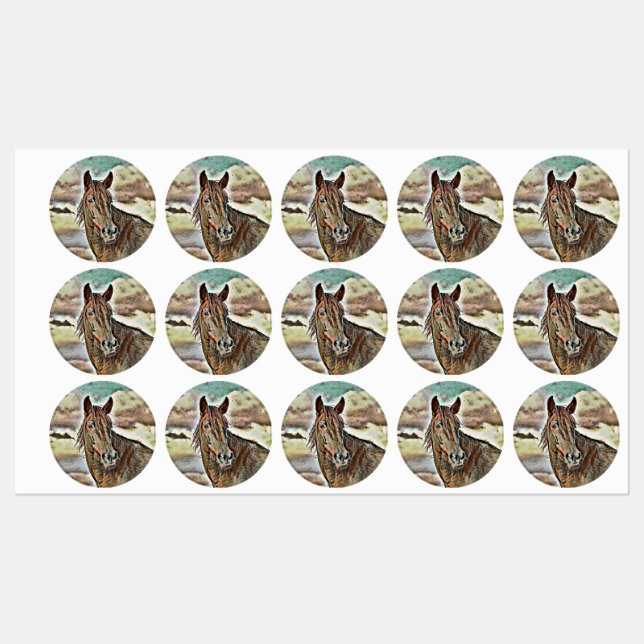 Étiquettes smartmix animal - cheval 2 (Feuille)