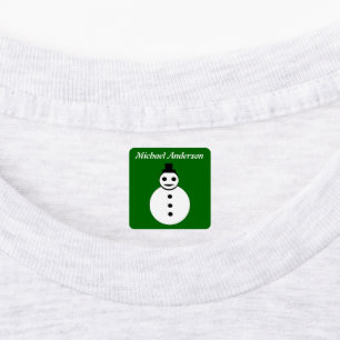 Étiquettes Smiling Noël Snowman Custom