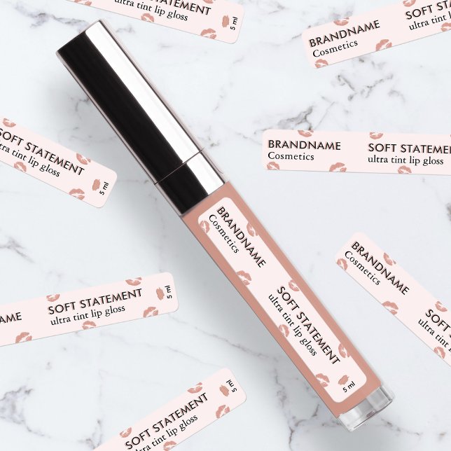 Étiquettes Soft Neutral Blushed Coral Tone Minimalist Custom (Créateur téléchargé)