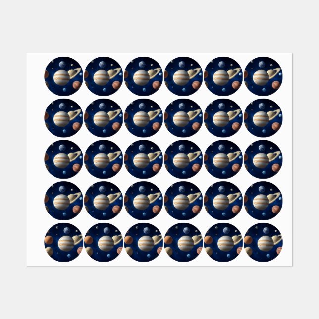 Étiquettes Solar System Montage (Feuille)