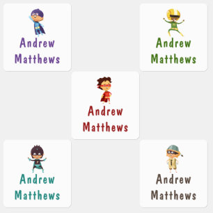 Étiquettes Superhero Boy Personnalisé Nom Personnalisé Vêteme