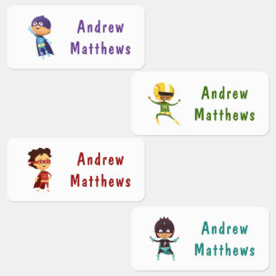 Étiquettes Superhero Boy Personnalisé Nom Personnalisé Vêteme