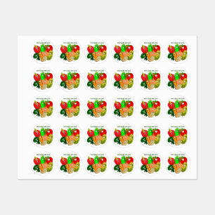 Étiquettes Superhero, légumes colorés