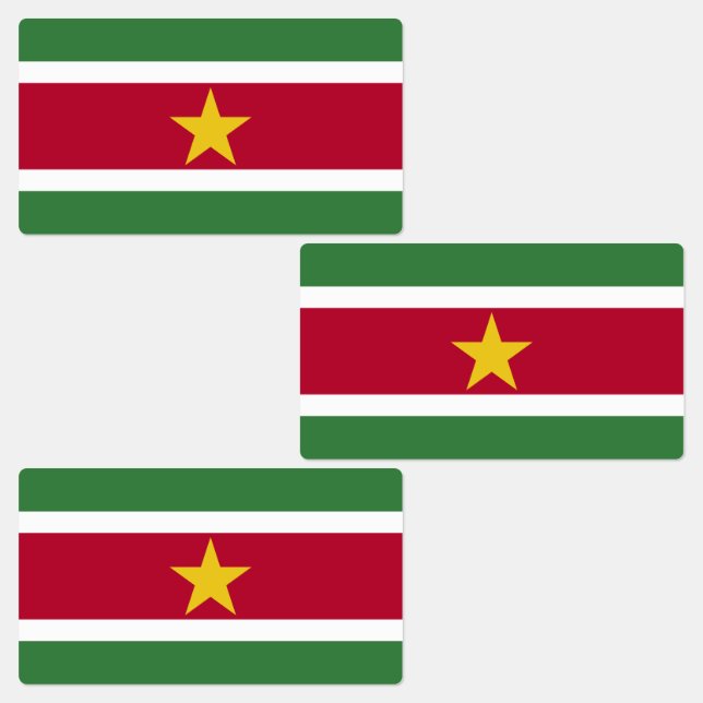 Étiquettes Suriname Flag (Groupe)