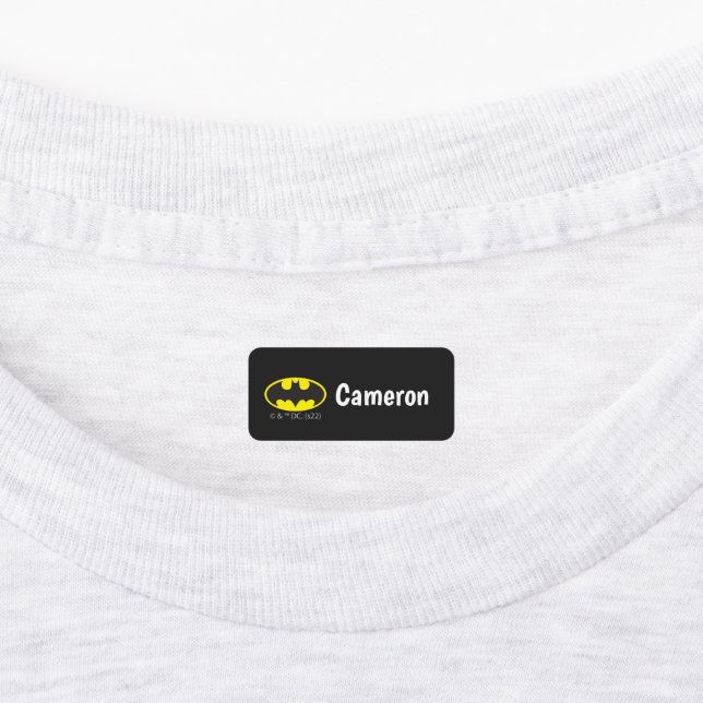 Étiquettes Symbole Batman | Logo Oval de chauve-souris (Apposé)