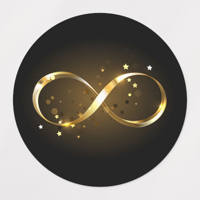 Étiquettes Symbole d'infini doré (Design 1)