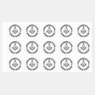 Étiquettes Symbole franc-maçonnerie