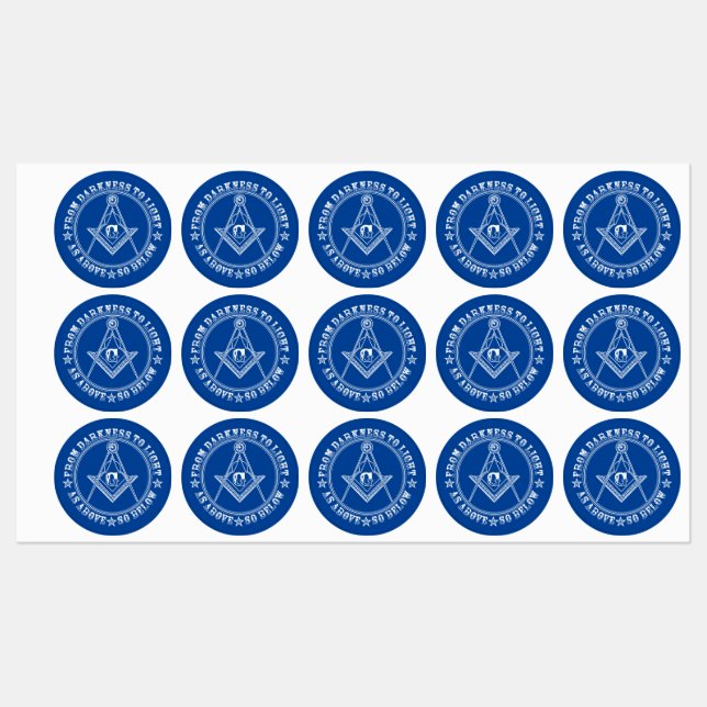 Étiquettes Symbole franc-maçonnerie (Feuille)