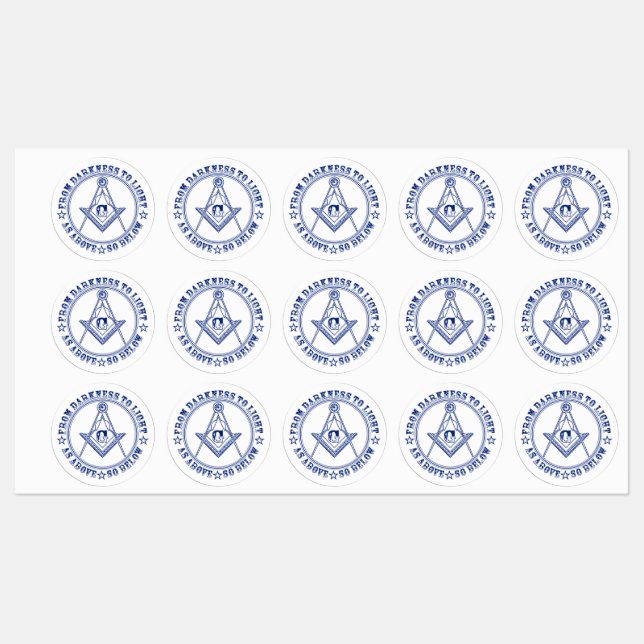 Étiquettes Symbole franc-maçonnerie (Feuille)
