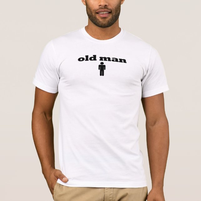 Étiquettes : T-shirt de vieil homme (Devant)