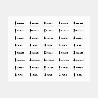 Étiquettes Taille des vêtements