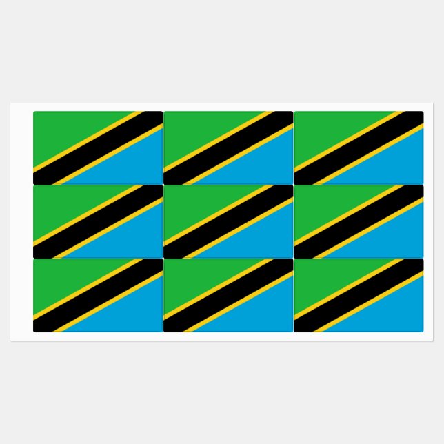 Étiquettes Tanzanie (Feuille)