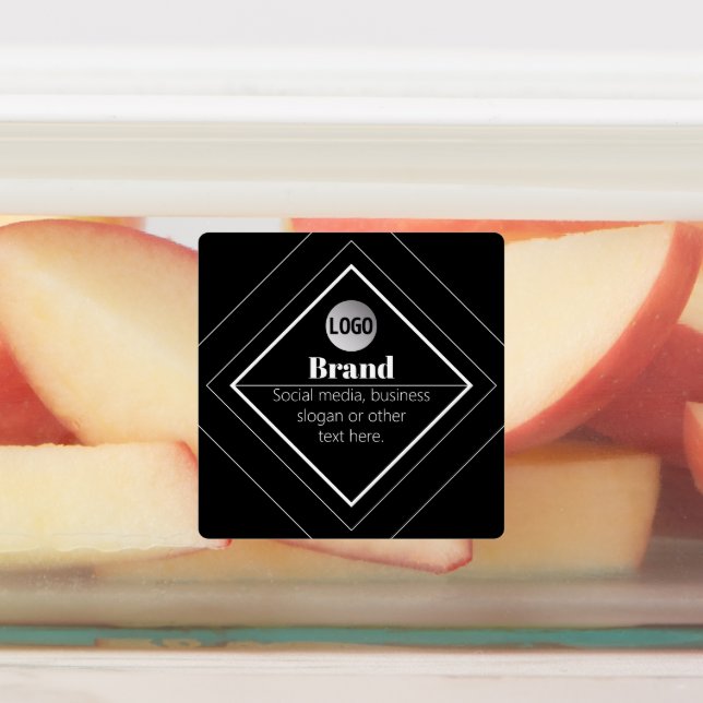 Étiquettes Téléchargez votre logo et conception de texte pers (Apposé)