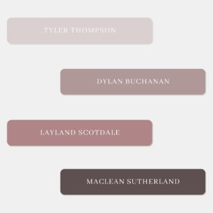 Étiquettes Terracotta Boys Typographie École imperméable