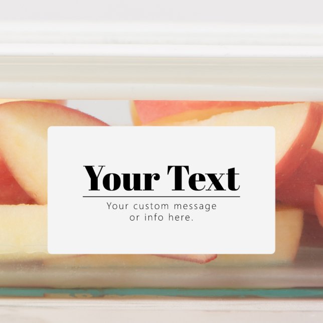 Étiquettes Texte rétro-moderne élégant | Noir & Blanc (Apposé)