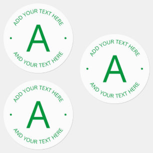 Étiquettes Texte simple et personnalisable Vert et blanc