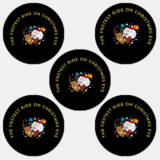 Étiquettes the fastest ride on the christmas eve (Groupe)